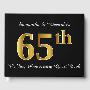 Livre D'or Faux Gold Look 65e anniversaire Mariage + Noms