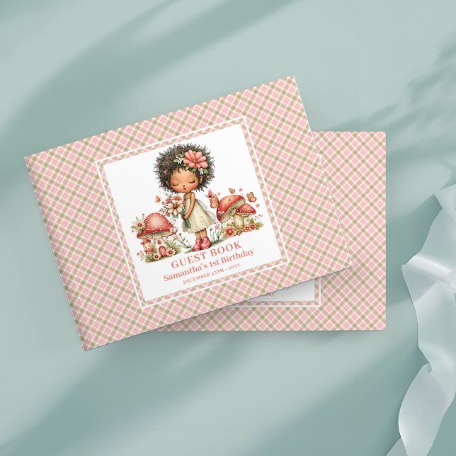 Livre d'or Fée Capricieuse 6ème Anniversaire Fleur (Whimsy Fairy 6th Birthday Pink Flowers Guest Book)