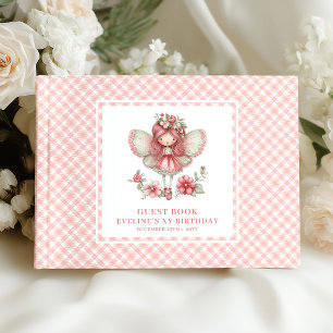 Livre D'or Fée Capricieuse Fille 4ème Anniversaire Floral Ros