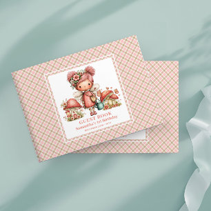 Livre d'or Fée Mignonne 1er Anniversaire Floral Ro