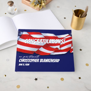 Livre D'or Félicitations à la retraite Rouge Blanc Bleu Bleu