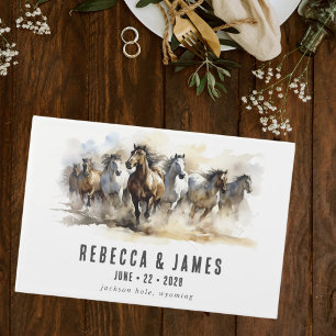 Livre D'or Ferme Rustique de chevaux sauvages Mariage campagn