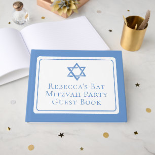 Livre D'or Fête bat mitzvah lumière étoile bleue de David