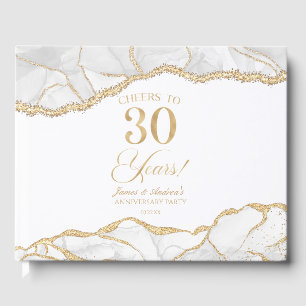Livre D'or Fête d'anniversaire de mariage de 30 ans en Agate 