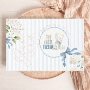 Livre D'or Fête de naissance de bébé garçon Ourson Coquette n