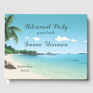 Livre D'or Fête de retraite Plage tropicale Palmiers