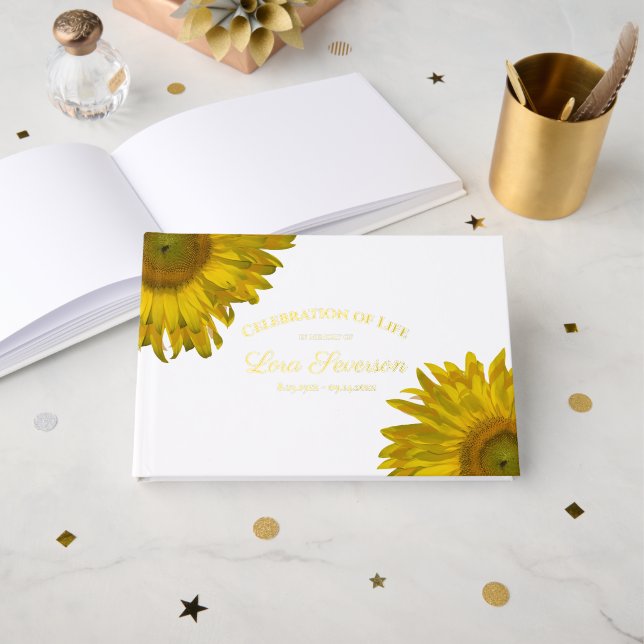 Livre D'or Fête des tournesols jaunes de la vie (Recto ouvert)