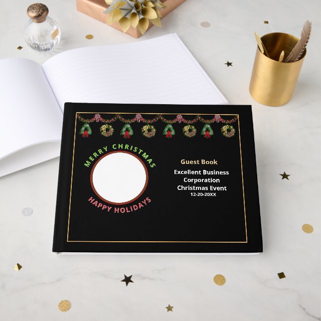 Livre D'or Fêtes de Noël Entreprise Fête d'entreprise (Recto ouvert)