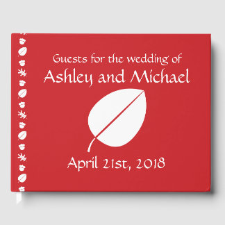 Livre D'or Feuilles d'automne dans Cherry Guest Book