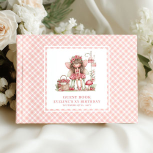 Livre D'or Fille de Fée Enchantée Anniversaire Rose Pastel In
