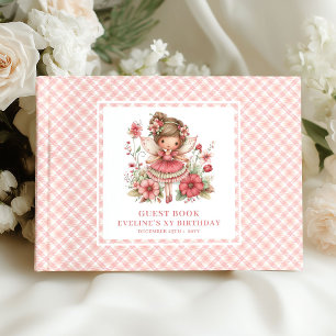 Livre D'or Fille Fée Rêveuse Anniversaire Blush Rose Floral I