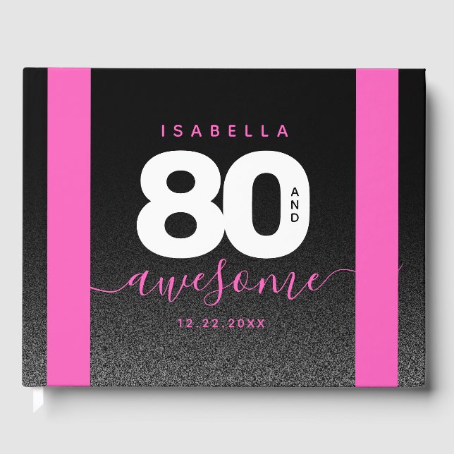 Livre D'or Fille moderne rose 80 et stupéfiant (Recto)