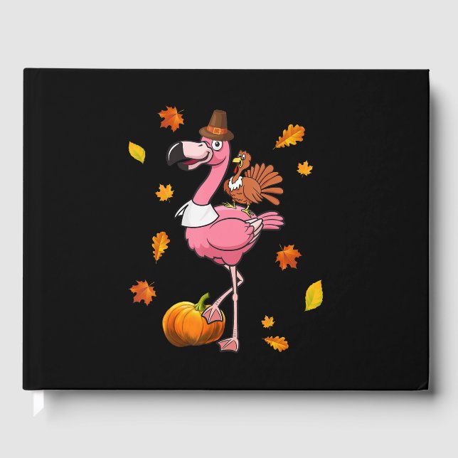 Livre D'or Flamant rose | Halloween Flamant rose Thanksgiving (Recto)