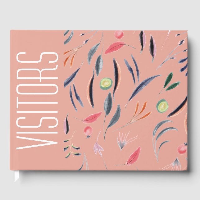 Livre D'or Fleur CORAL ROSE personnalisée (Recto)