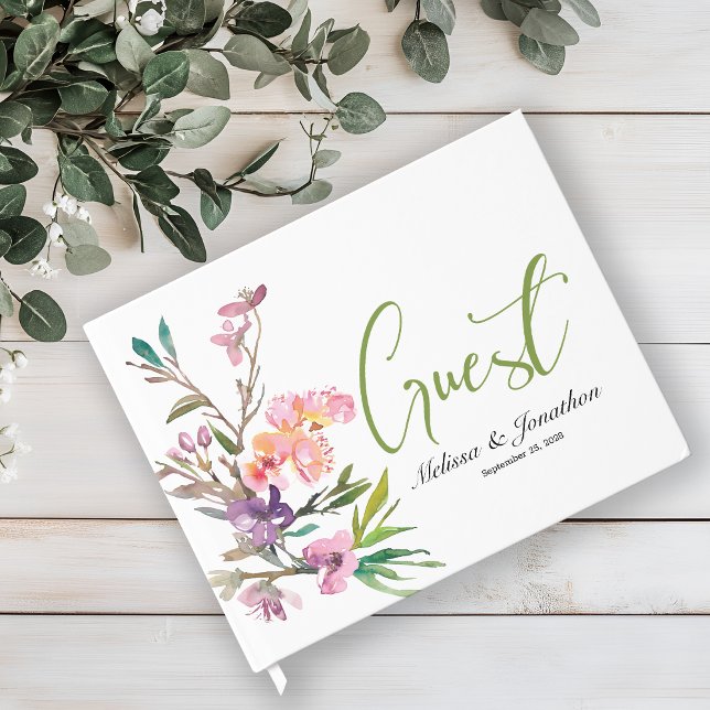 Livre D'or Fleur de cerisier rose Fleur mariage élégant (Créateur téléchargé)