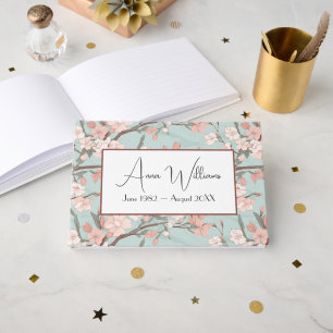 Livre D'or Fleur de cerisier Sakura pour service commémoratif