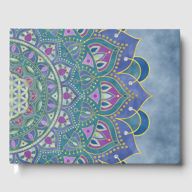 Livre D'or Fleur De Vie - Mandala India Style 1 (Recto)