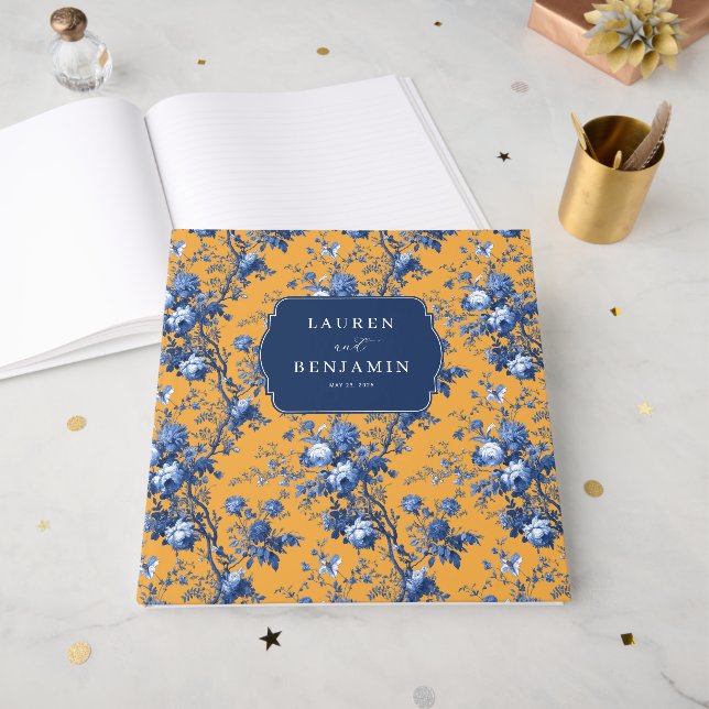 Livre D'or Fleur d'Orange Élégante (Recto ouvert)
