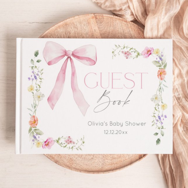 Livre D'or Fleur sauvage Baby dans le Baby shower de boue fle (Créateur téléchargé)