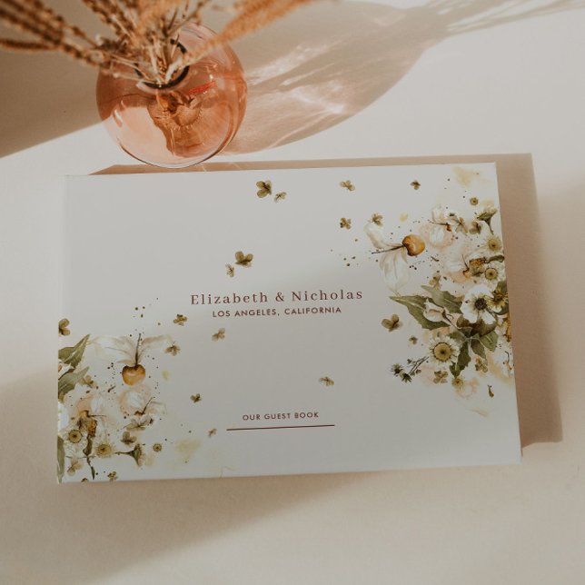 Livre D'or Fleur sauvage d'automne Boho | Mariage botanique (Créateur téléchargé)