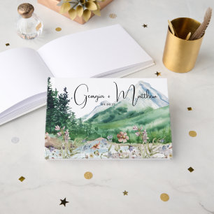 Livre D'or Fleur sauvage de montagne rustique   Mariage bohèm