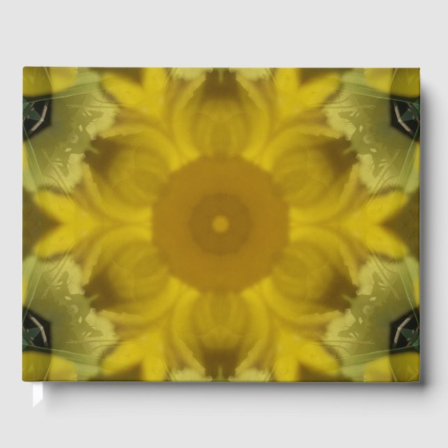 Livre D'or Fleur soleil éclate dorée (Recto)