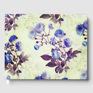 Livre D'or Fleur violet vintage Imprimer sur vert
