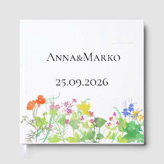 Livre D'or Fleurs à l'aquarelle