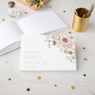 Livre D'or Fleurs colorées, Fleurs sauvages, Boho, Fête des m