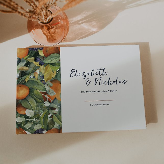 Livre D'or Fleurs d'agrumes | Mariage botanique (Créateur téléchargé)