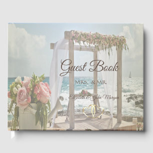 Livre D'or Fleurs d'ancre de plage Rustique