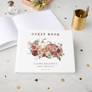 Livre D'or Fleurs d'automne 'un petit citrouille' Baby Shower