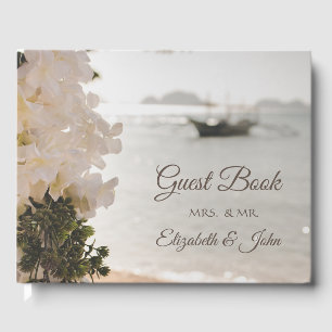 Livre D'or Fleurs de bateau à voile Mariage sur la plage