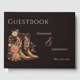 Livre D'or Fleurs de l'Ouest du pays avec bottes de cowboy