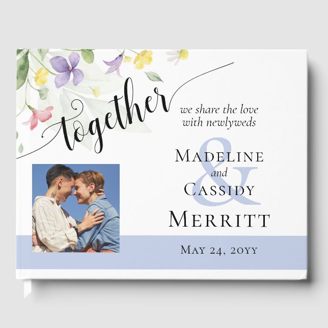 Livre D'or Fleurs sauvages aquarelles élégantes et simples Ma (Recto)