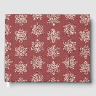 Livre D'or Flocons de neige hivernaux en dentelle - Noël soph