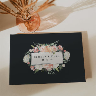 Livre D'or Floral antique   Blush & Charcoal Mariage