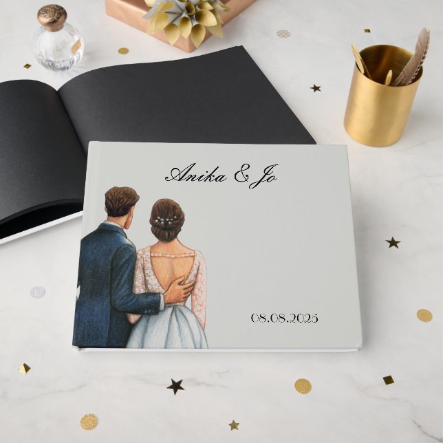 Livre D'or Floral Botanical wedding  (Recto ouvert)
