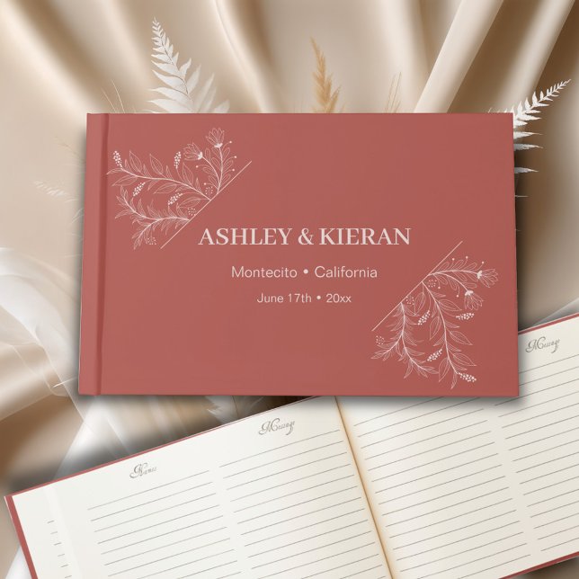Livre D'or Floral Elegant Boho Mariage (Créateur téléchargé)