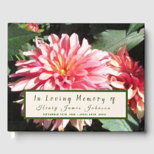Livre D'or Floral Funeral Memorial Guest Book