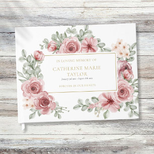 Livre D'or Floral In Love Memorial Funeral