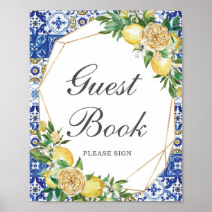 Livre d'or floral jaune citron chic S'il vous plaî