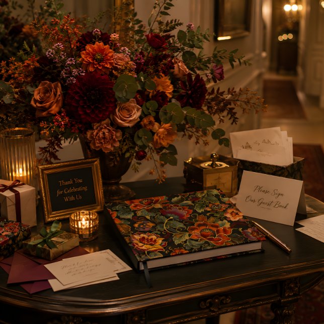 Livre d'or floral vintage opulent (Créateur téléchargé)