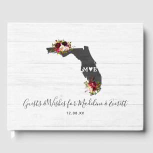 Livre D'or Florida State Destination Rustique Mariage Monogra