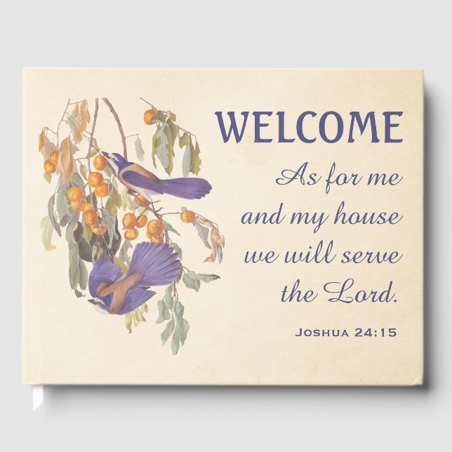 Livre D'or Floride Scrub Jay Birds et Verse Doormat (Recto)