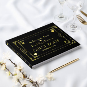 Livre D'or Flourissant Casino Art Déco Las Vegas Poker Mariag