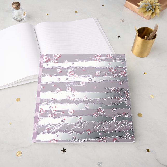Livre D'or Foil Guestbook – Butterfly Garden (Recto ouvert)