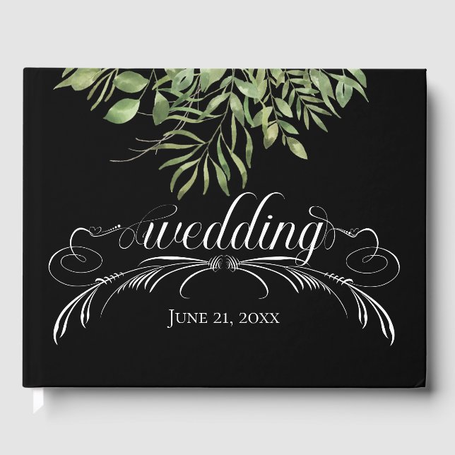 Livre D'or Foliage simple, Mariage (Recto)