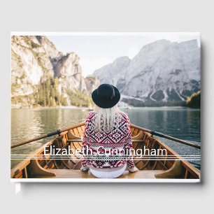 Livre D'or Forever in our Hearts Modern Lines Photo Memorial