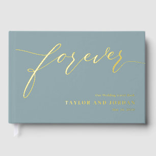 Livre D'or Forever Love Editable Color Foil Guestbook